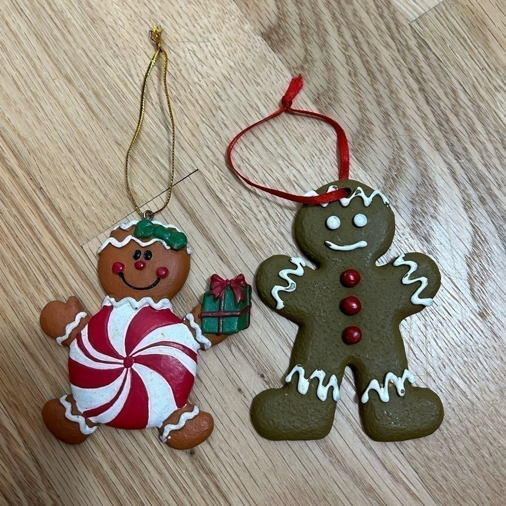 Gingerbread Man Ornament Bundle Lot Christmas Tree